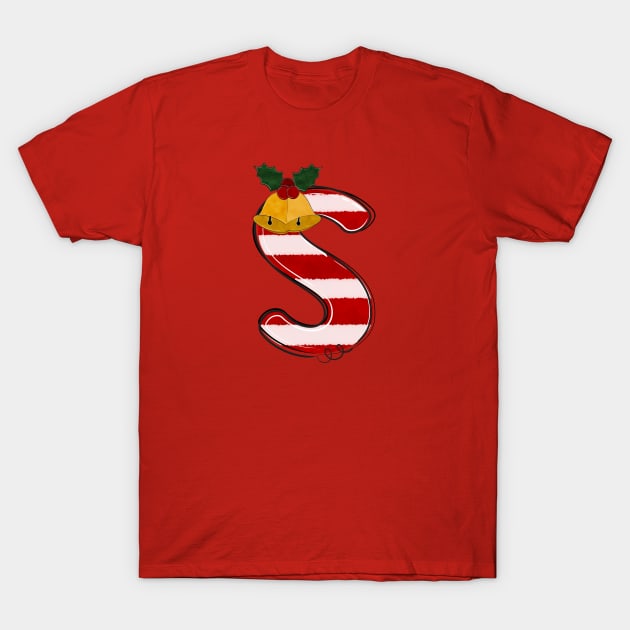 Letter S (Christmas Alphabet) T-Shirt by Pop Cult Store